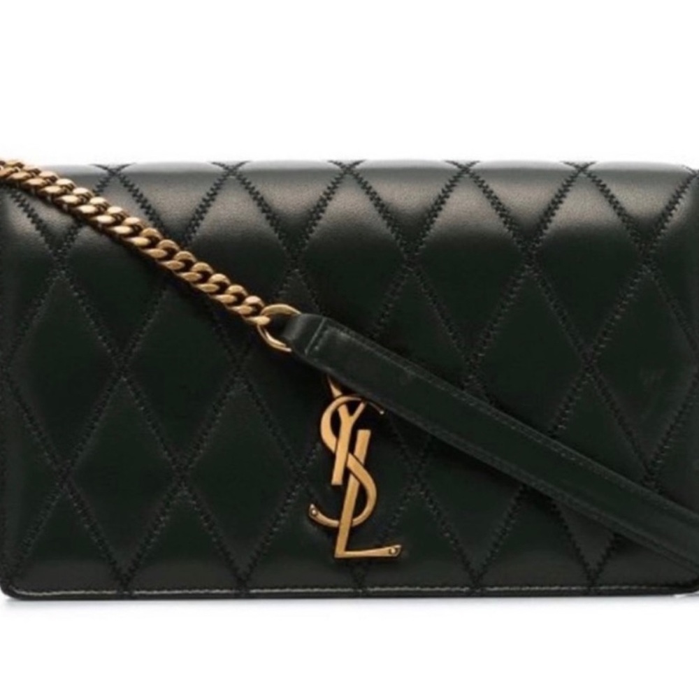 Saint Laurent Angie, Black with Gold Harware